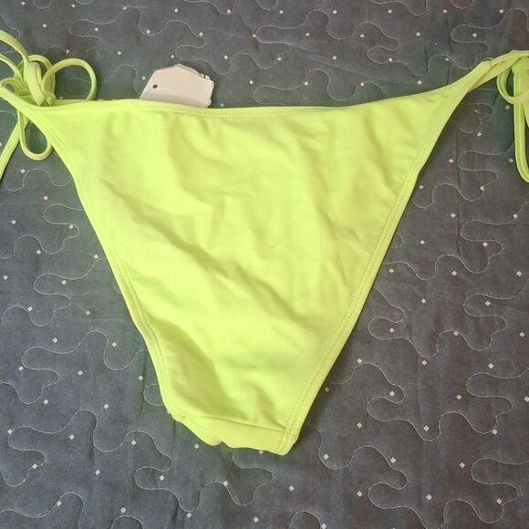 Neon Yellow Bikini Bottom size large NWT - Picture 3 of 3